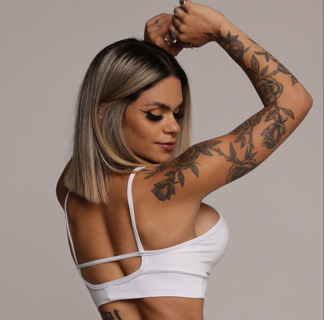 TOP TIRAS BLANCO