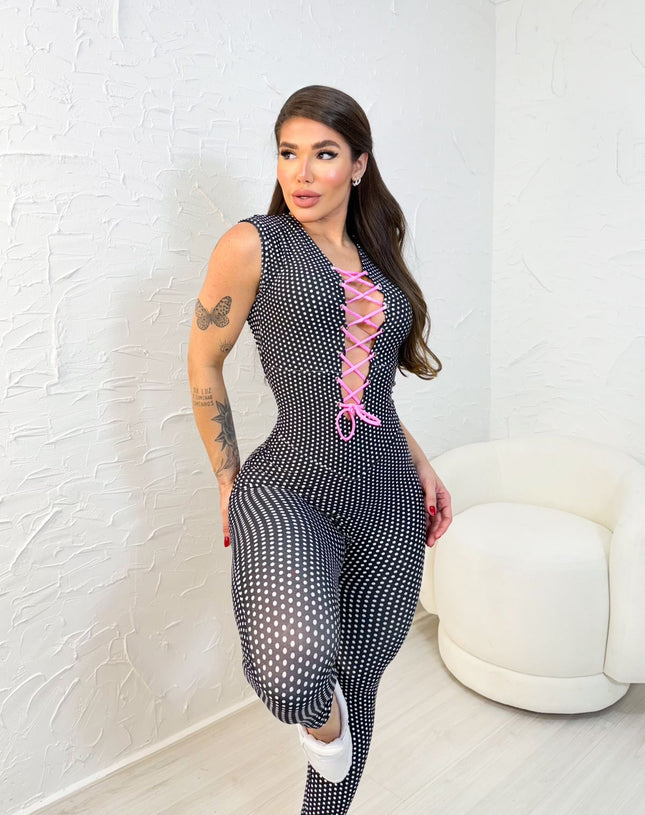 Enterizo polka pink