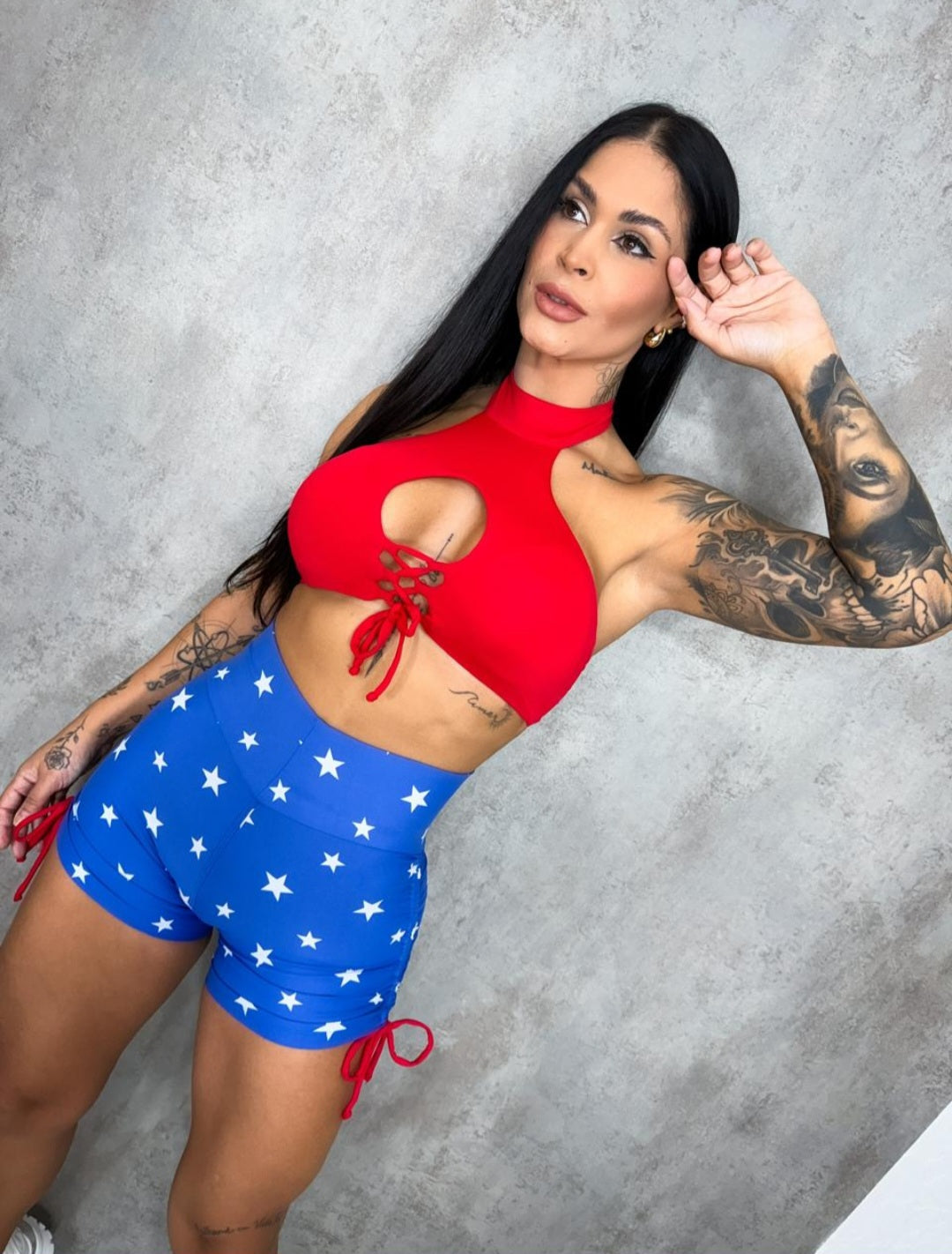 Set short mujer maravilla