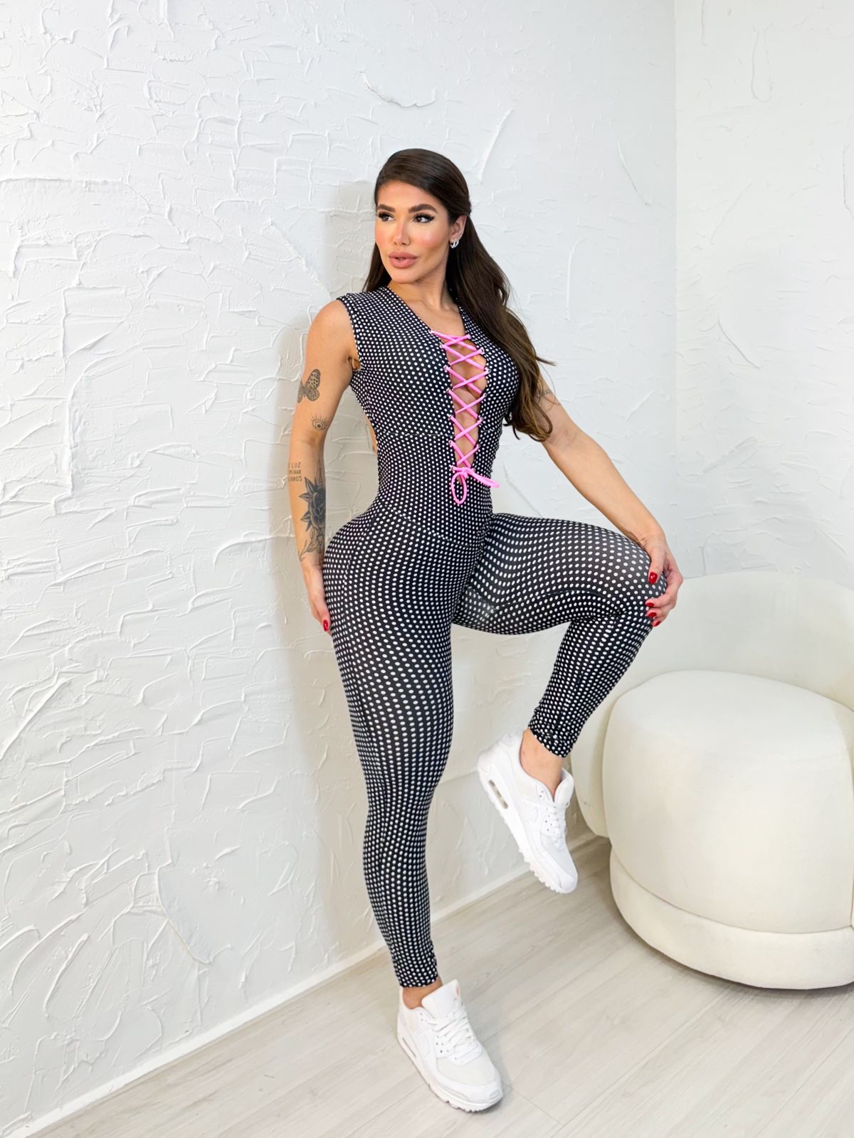 Enterizo polka pink